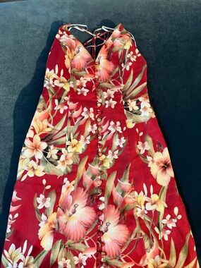 Zimmerman Red Tropical Floral Button-Front Sundress